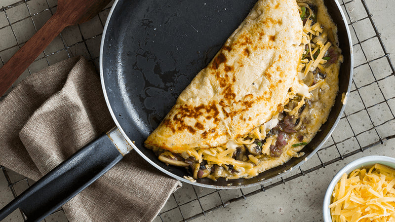 Delicious Cheese & Mushroom Omelette