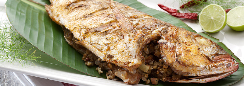 Grilled Fish with Nut Filling