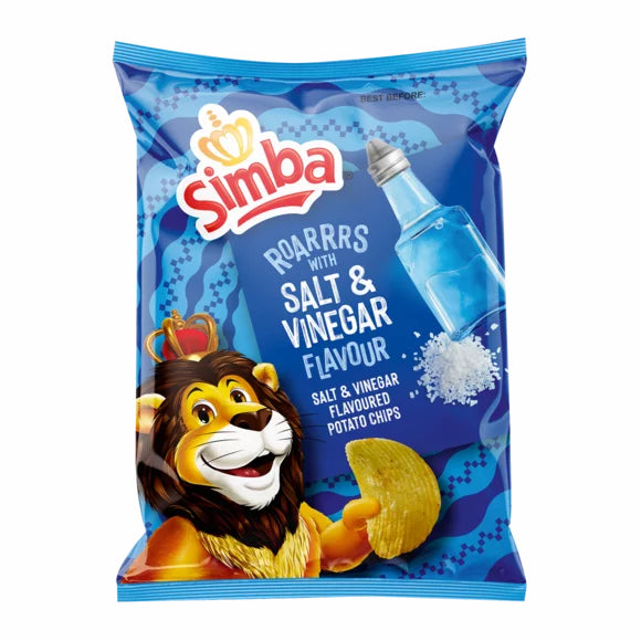 Simba Salt & Vinegar Flavoured Potato Chips 120g